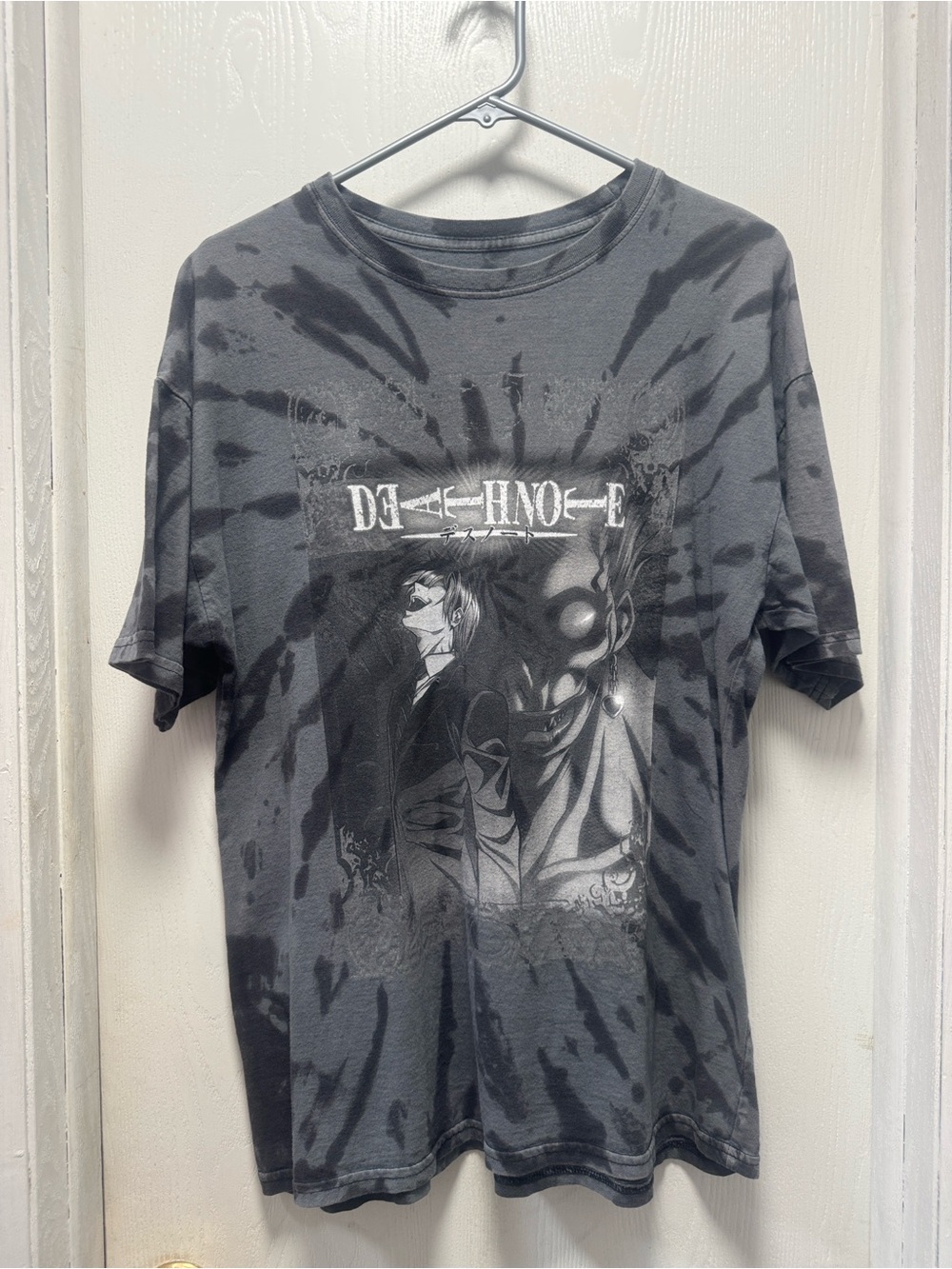 Death Note Tie-Dye Graphic Tee - Black